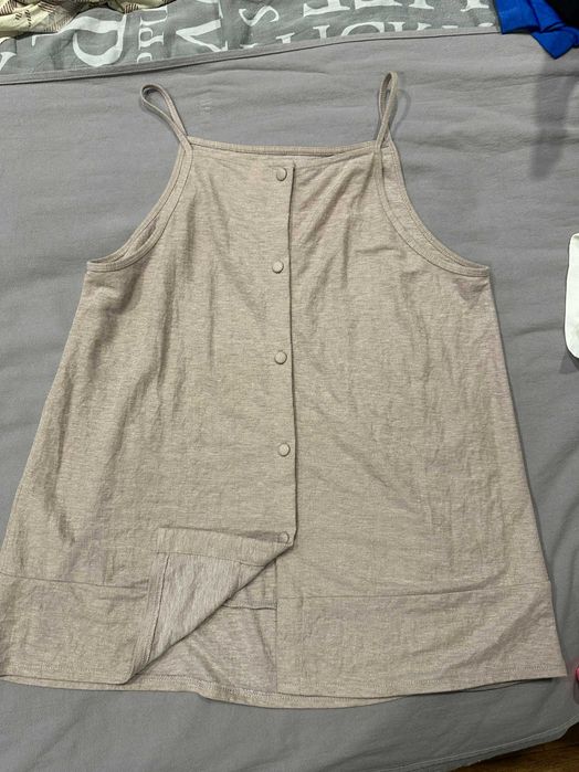 жіноча стильна літня блуза туніка льон з відкритими плечима SPRIT