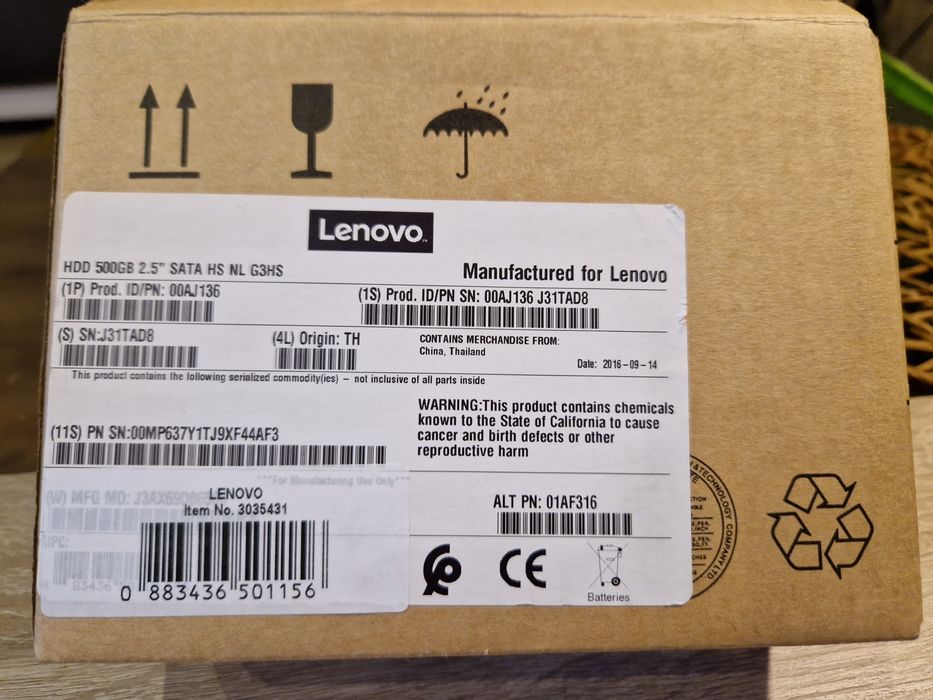 Dysk twardy HDD LENOVO  500GB 7.2K 64MB