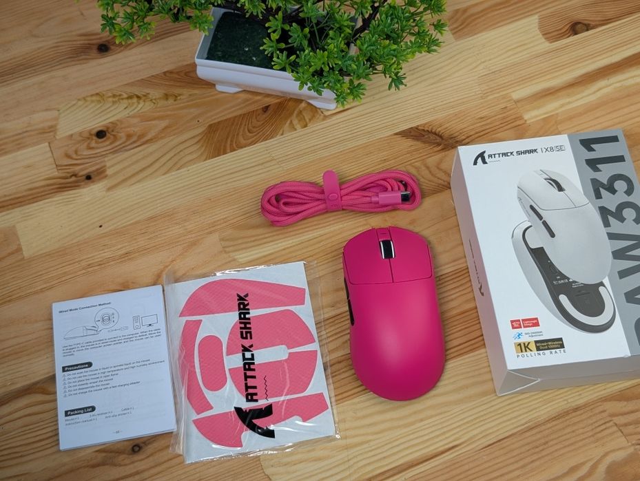 Ігрова мишка ATTACK SHARK x8 SE (Червона Ягода) WAP3311