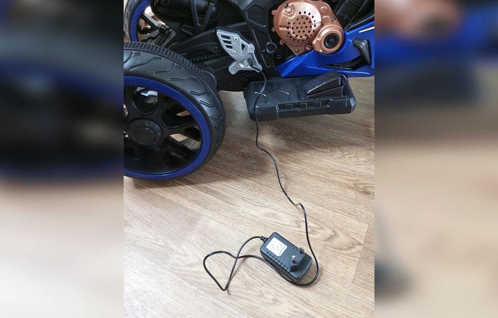 Детский электромотоцикл Spoko SP-518 трицикл синий квадроцикл