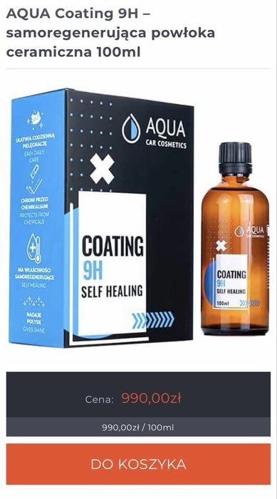 AQUA Coating 9H  samoregenerująca powłoka ceramiczna 100ml