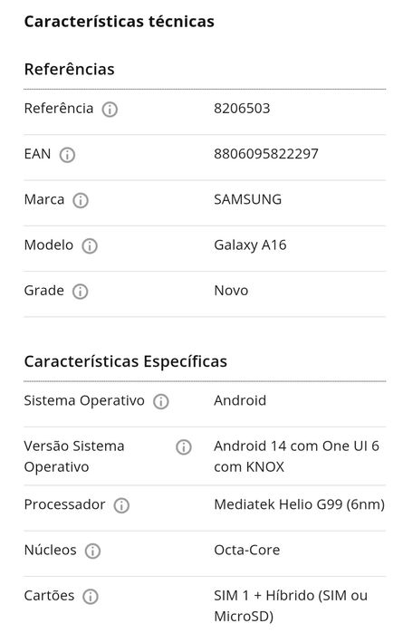 Samsung Galaxy A16 256 GB 4G