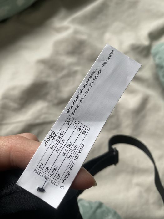 Sloggi 80C stanik biustonosz czarny 100 WHP nowy z metką
