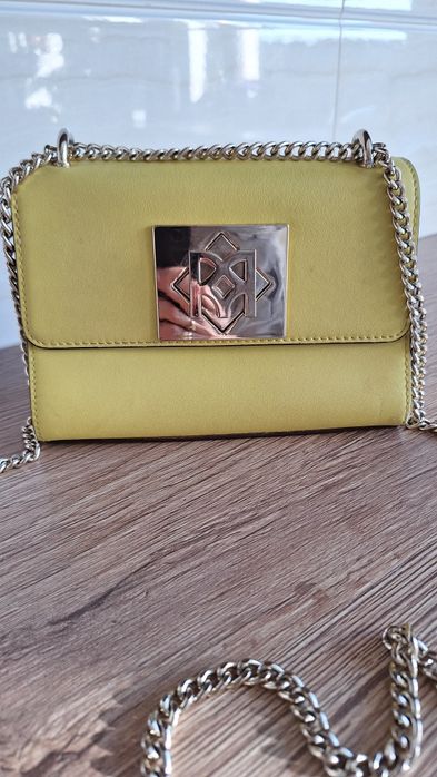 Torebka Kazar-Viena żółta kanapkowa skóra na ramię