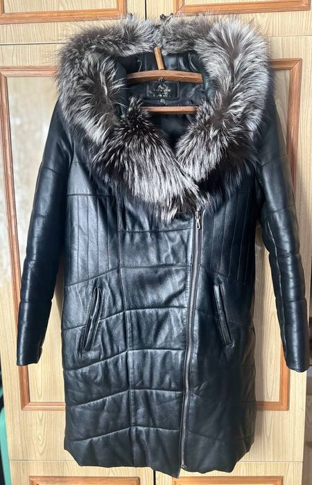 Дублянка кожаная тепла дубленка