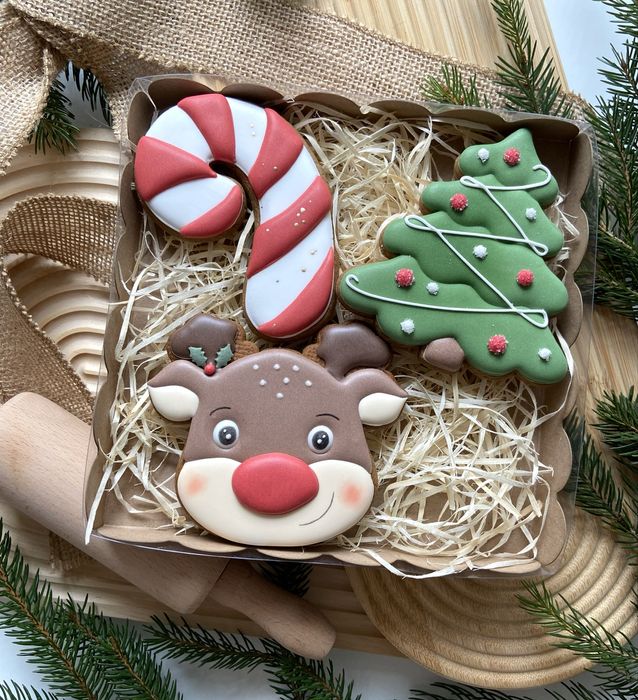 Domowe pierniczki box (18cm x 18cm) / Rękodzieło