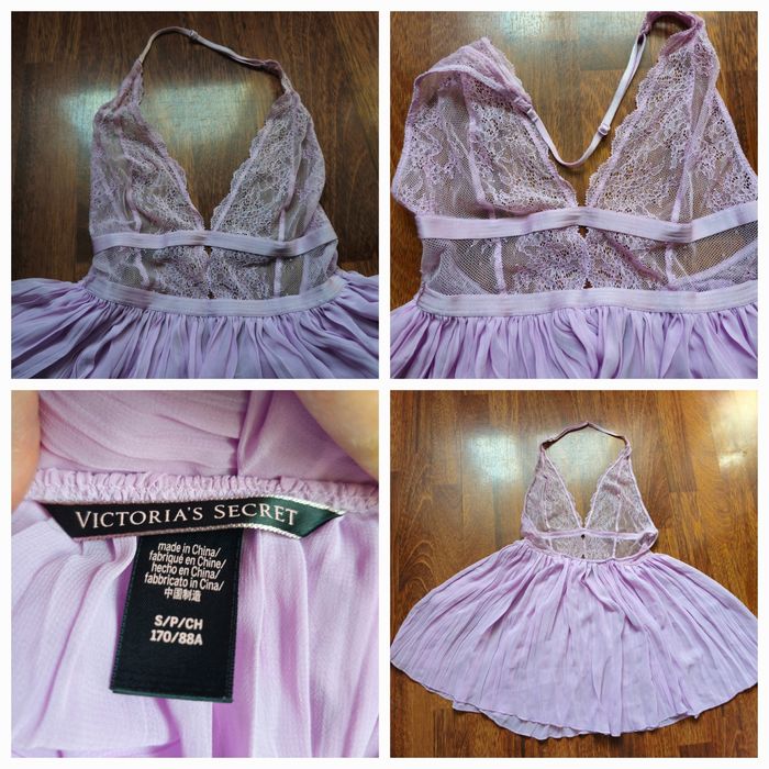 Эротическое боди пеньюар PinK Victoria's Secret ESSENTIALS H&M