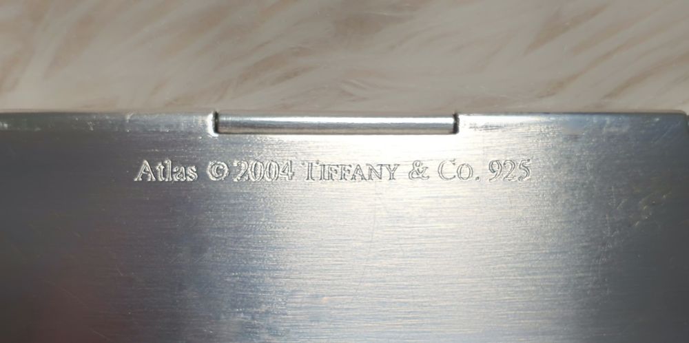 Ексклюзивна срібна візитниця Tiffany & Co. Atlas (2004) — Срібло 925