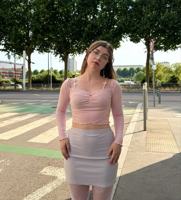 Спідниця світло блакитна boohoo