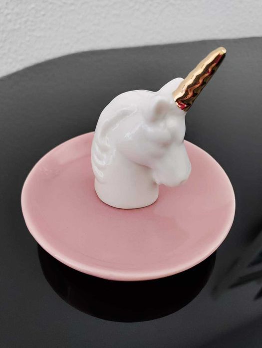 Porta jóias unicórnio rosa