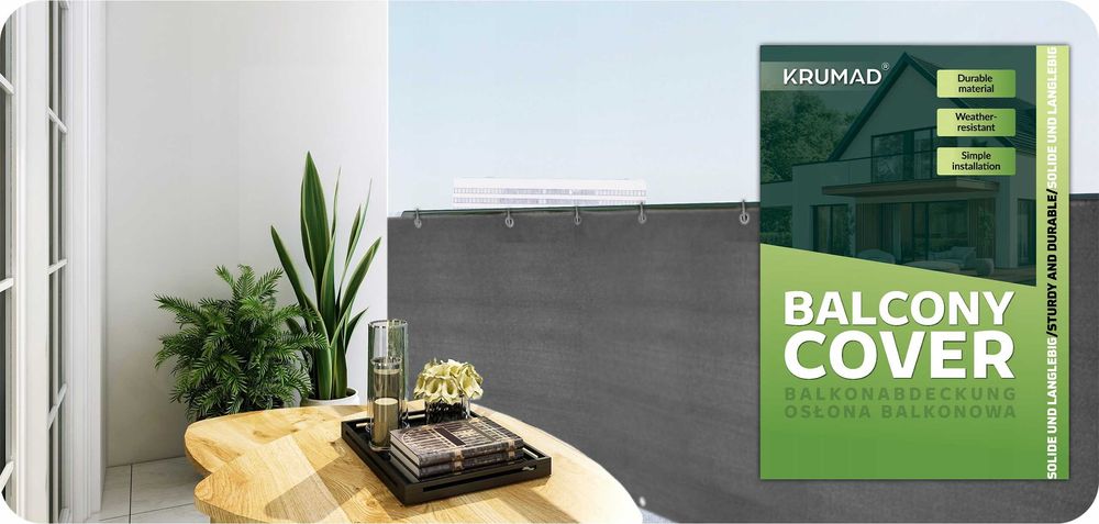 Osłona Balkonowa Tarasowa 1x6m Siatka Przeciwsłoneczna UV 95%