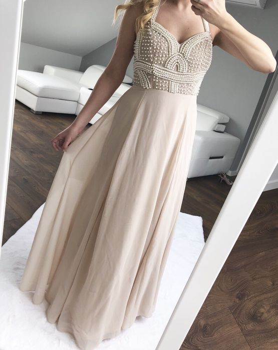 Suknia ślubna PERŁY ASOS 38 jak nowa