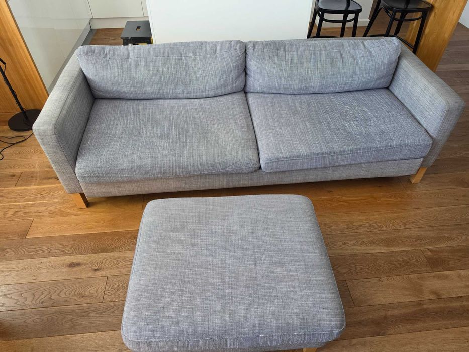 Sofa IKEA Karlstad 3-osobowa z funkcją spania + pufa/podnóżek