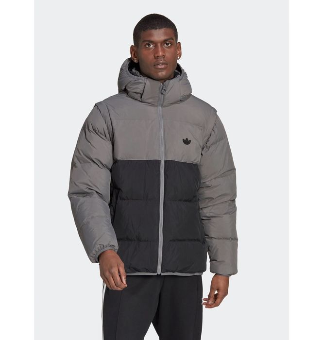 Пуховик Adidas Rifta Grey/Black HL6787 (L)Оригінал/куртка адідас