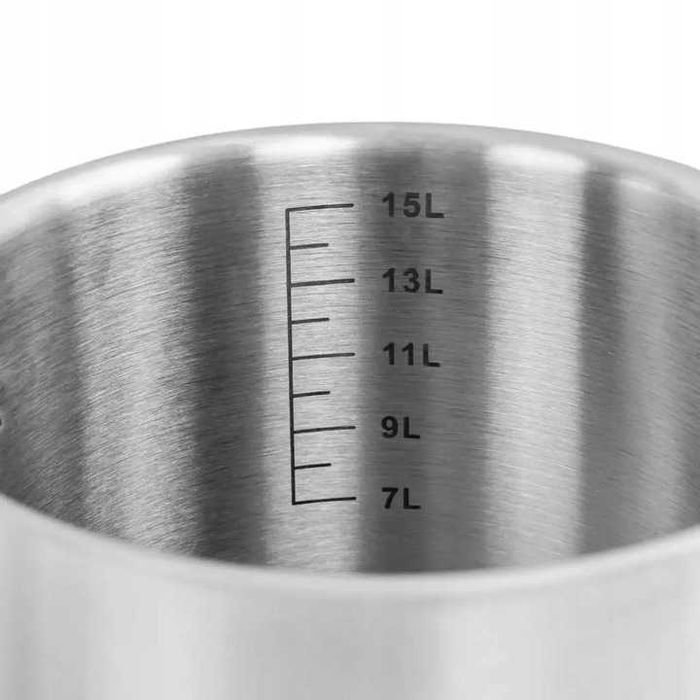 ZILNER Duży Garnek 17L litrów, ze Stali NIERDZEWNEJ na Gaz, Indukcję..