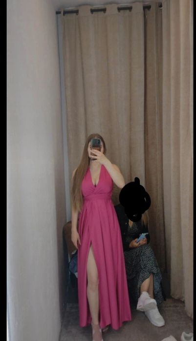 Sukienka różowa maxi 36/38