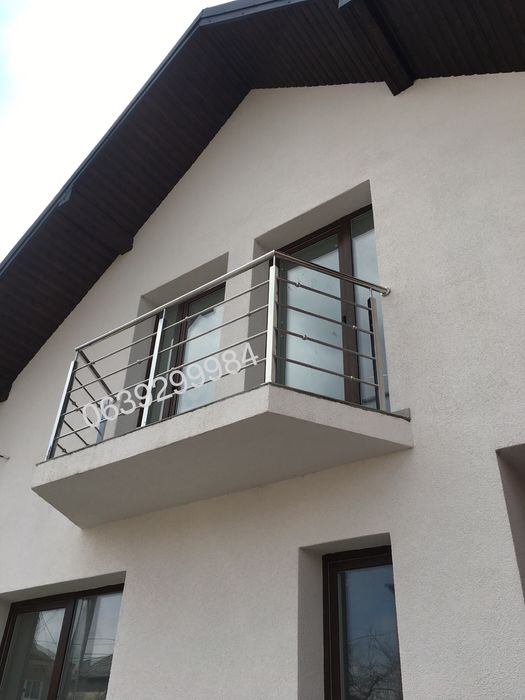 Перила з нержавіючої сталі та скла,скляні тераси,балкони зі скла