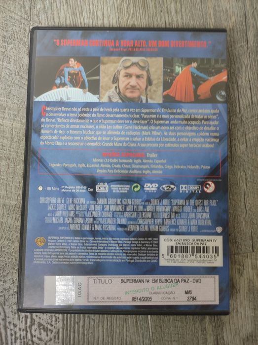 Coleção Super Homem (4 filmes com Cristopher Reeves)