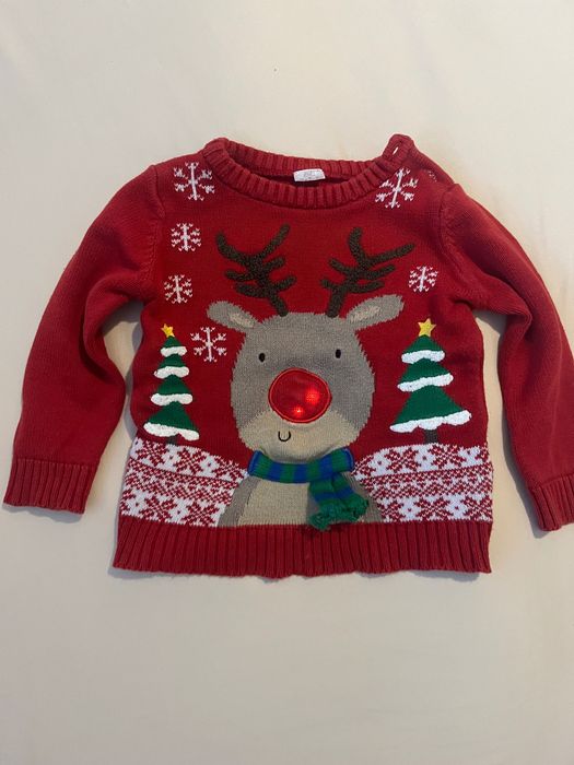 Sweter świąteczny Mikołaj świecący