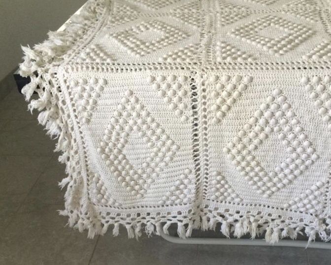 Colcha renda vintage