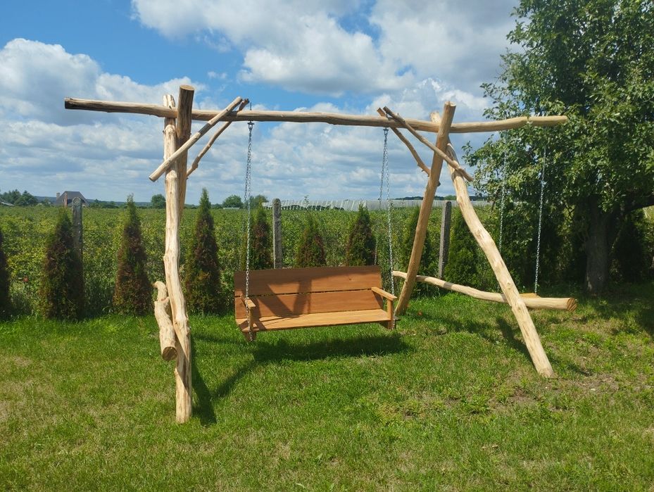 Duża ogrodowa huśtawka+ mała