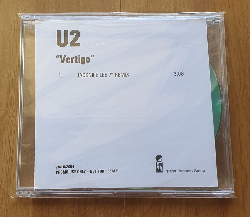 U2 - Vertigo Jacknife Lee 7" Remix, Promo