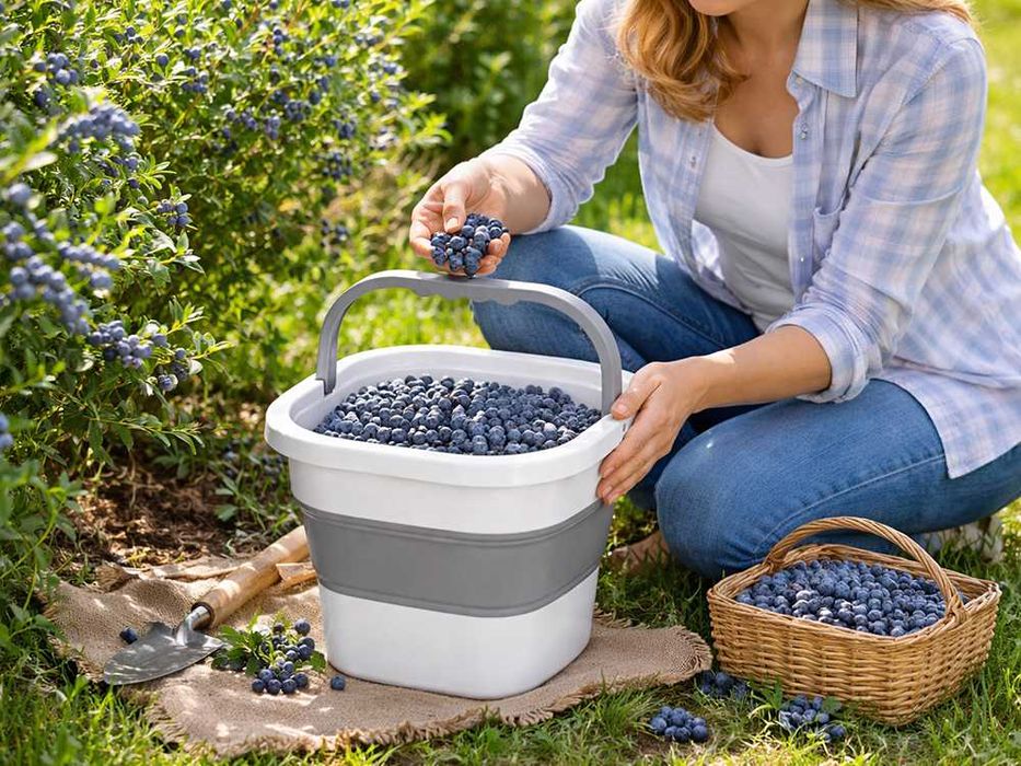 Wiadro silikonowe 5L składane idealne na camping