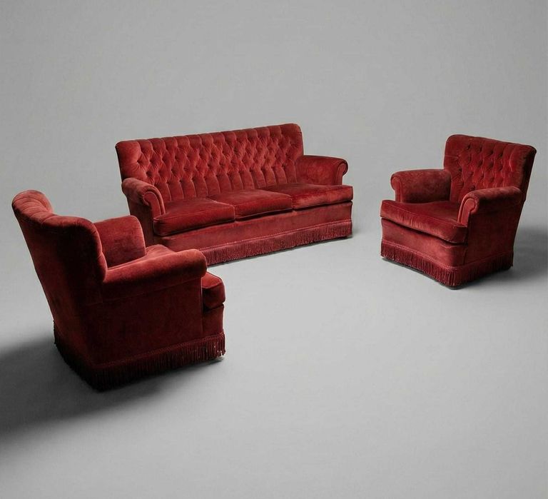 Conjunto de sofas capitones