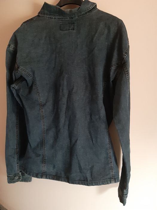Kurtka xxl katana jeansowa cienka bluzka koszula damska boho kurteczka