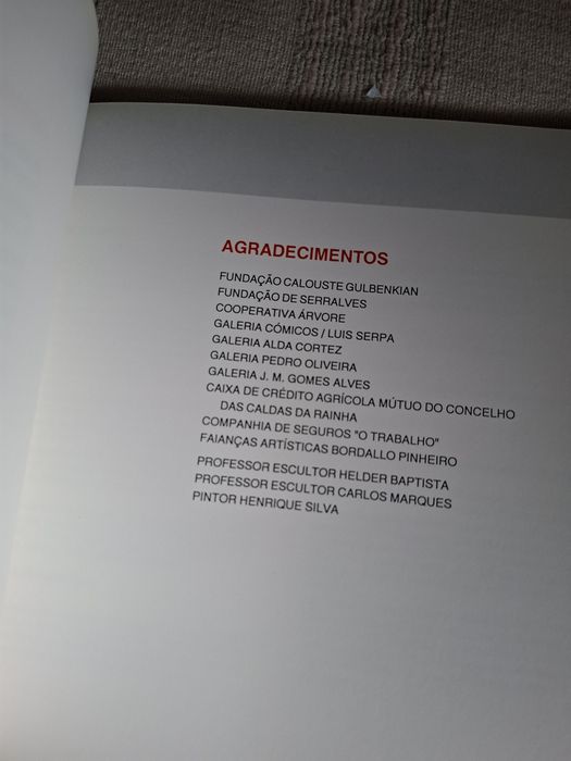 Catálogo de exposição de arte moderna em Caldas da Rainha ano 1993