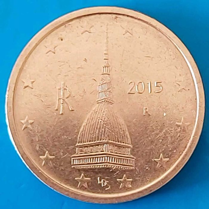 2 cêntimos de 2015 de Itália, Torre Mole Antonelliana