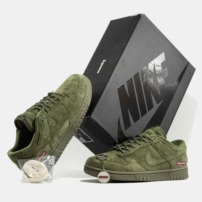 Мужские кроссовки Nike SB Dunk Low x Supreme "Olive" 40-45