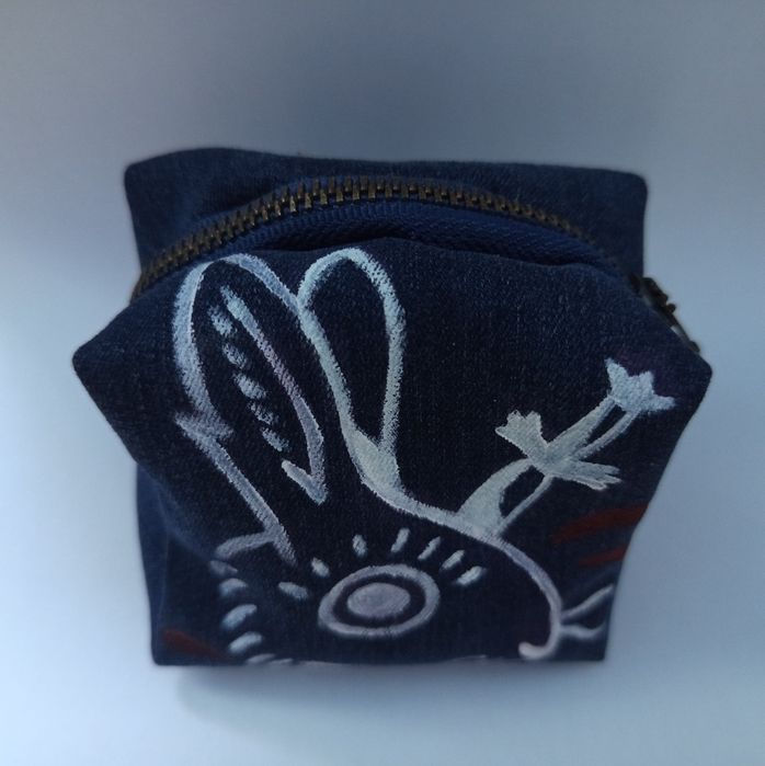 Kosmetyczka portmonetka handmade królik whimsy goth