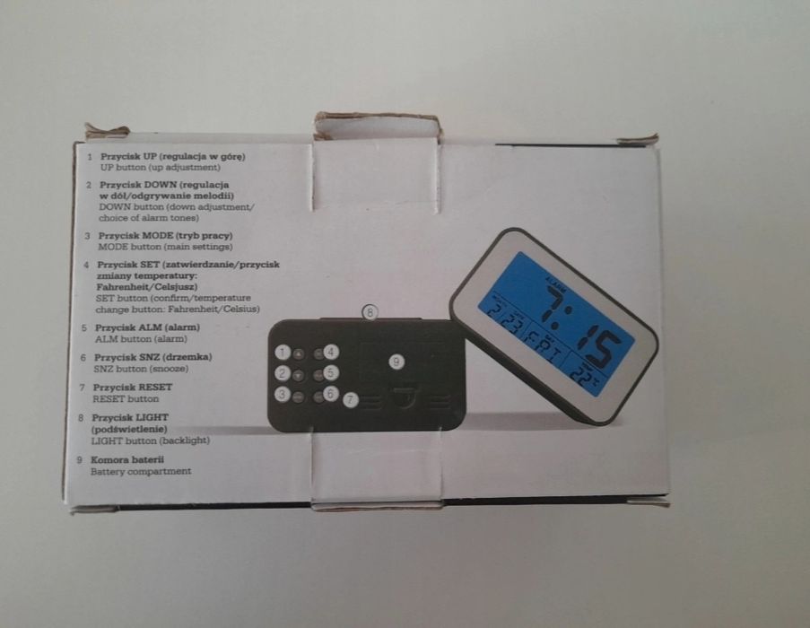 Zegar eleltroniczny cyfrowy budzik