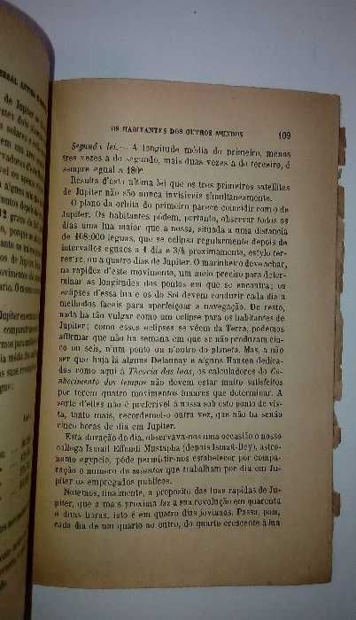 Livro de 1888 - A Pluralidade dos Mundos, por Fontenelle