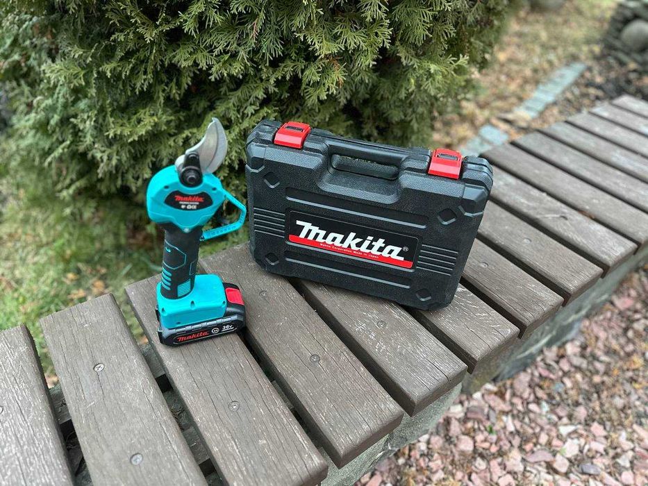 Садовий секатор акумуляторний Makita . Електро секатор Макіта. Сікатор