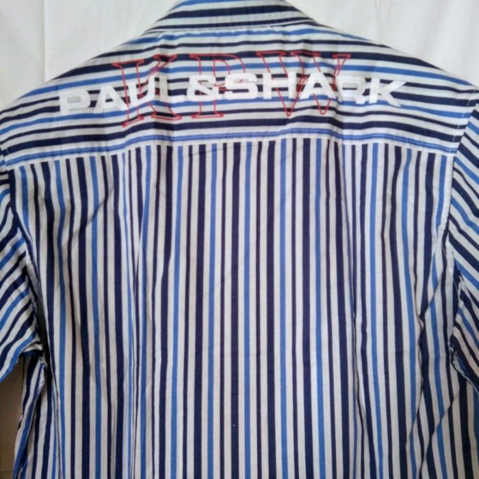 Рубашка мужская в полоску с вышивкой