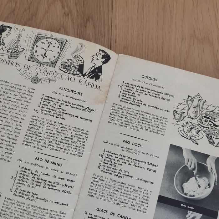 Livros antigos de culinária