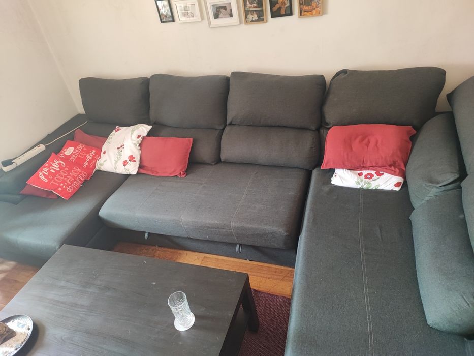 Sofá grande com 2 chaise longues