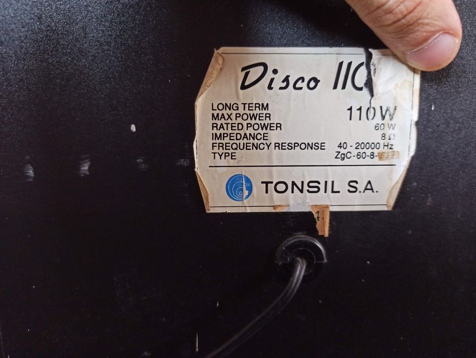 Rezerwacja - Kolumny głośnikowe Tonsil Disco 110