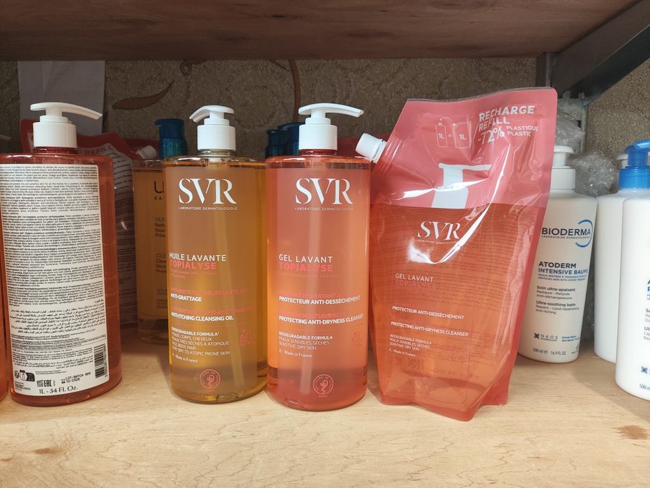 Очищуючий гель для обличчя і тіла SVR Topialyse Gel Lavant, 1 л