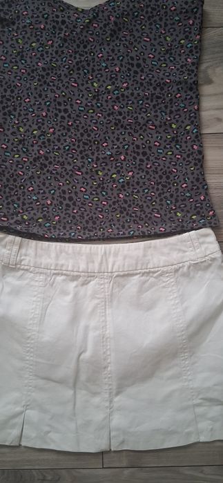 MNG MANGO 40/L mini spódniczka biała + top na lato