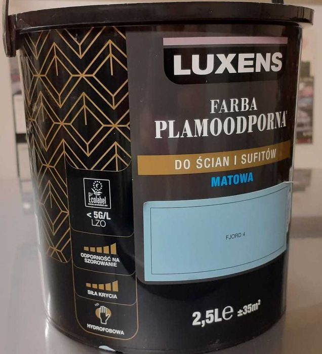 farba Fjord 4 LUXENS Matowa Lateksowa Plamoodporna 1.25 L