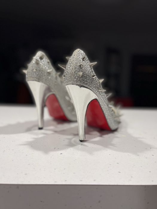 Туфли Christian Louboutin Strass & Spikes Silver | Оригинал | Идеал