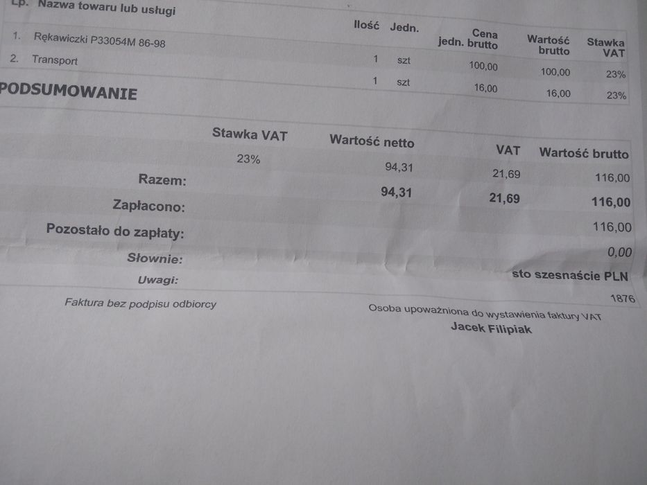 Rękawice zimowe dziecięce