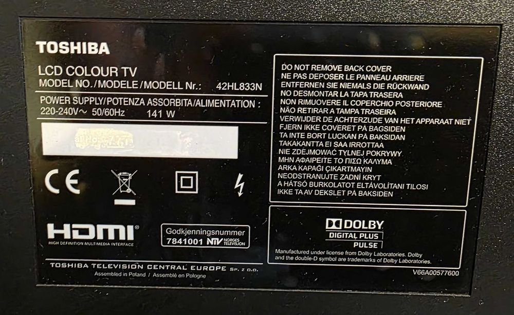 Telewizor  TOSHIBA 42 "