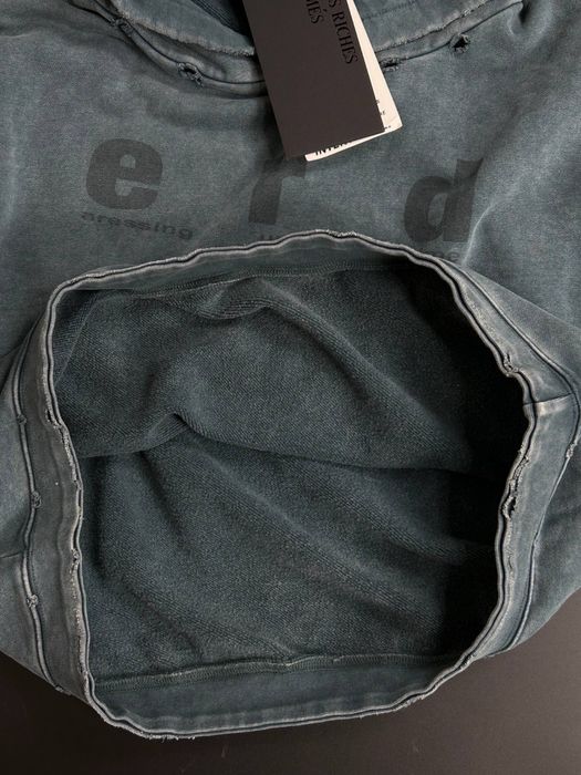 Темна кофта E.R.D зеленоватого цвета с принтом С М Л ХЛ  hoodie всесезонная
