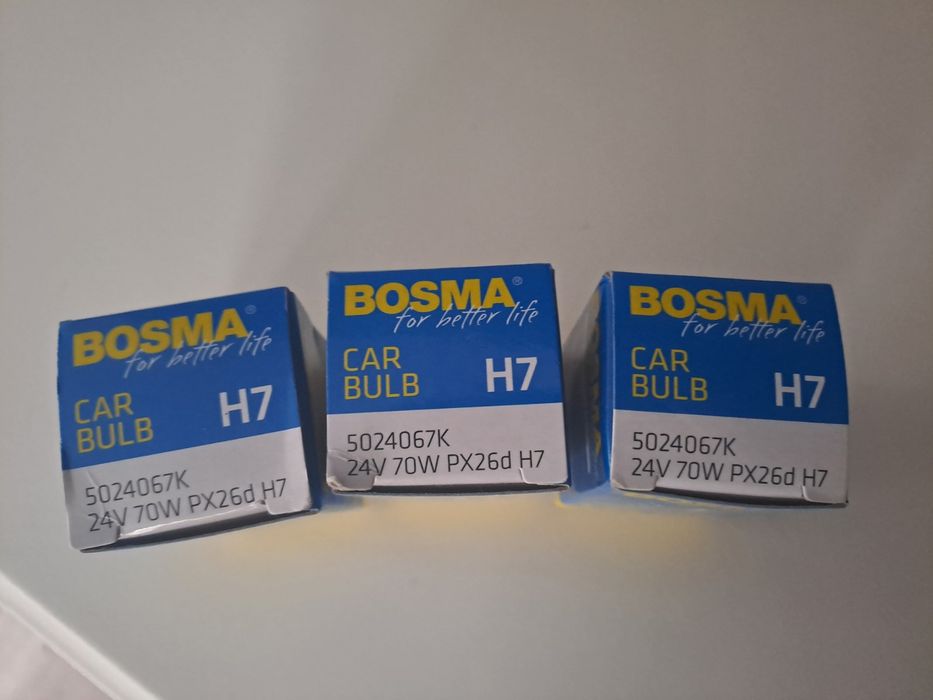 3 żarówki H7 Bosma