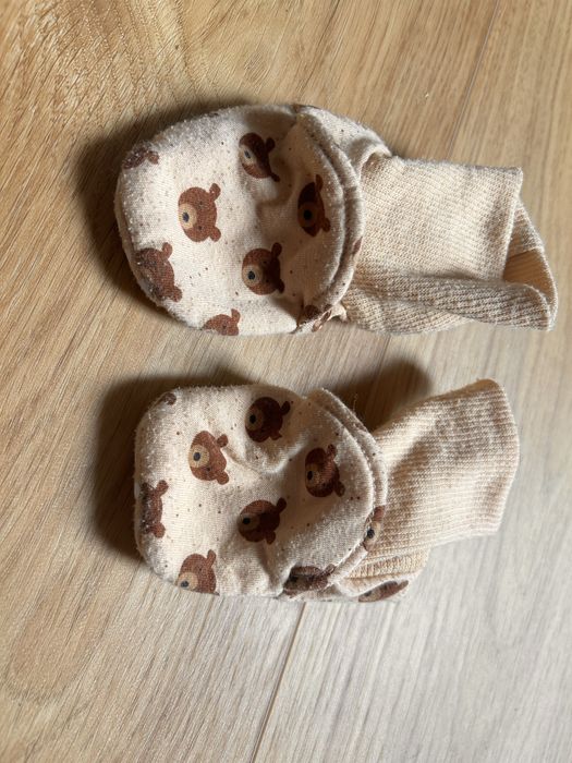 Kapcie niechodki skarpetki dla niemowląt w misie