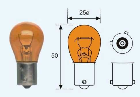Żarówka 21W 12V - PY21W BAU15s Hella - 2 szt